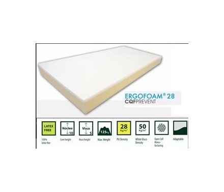Colchón de espuma y viscolátex para cama de 135 cm