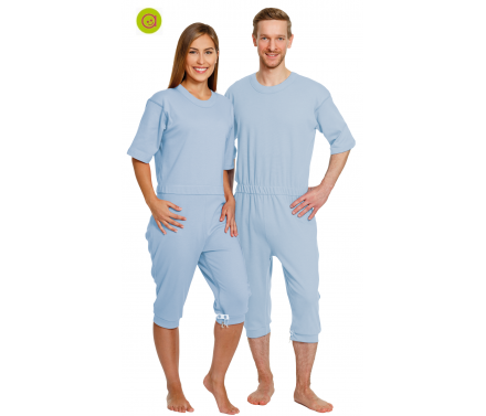 Pijama manga y pierna corta antipañal